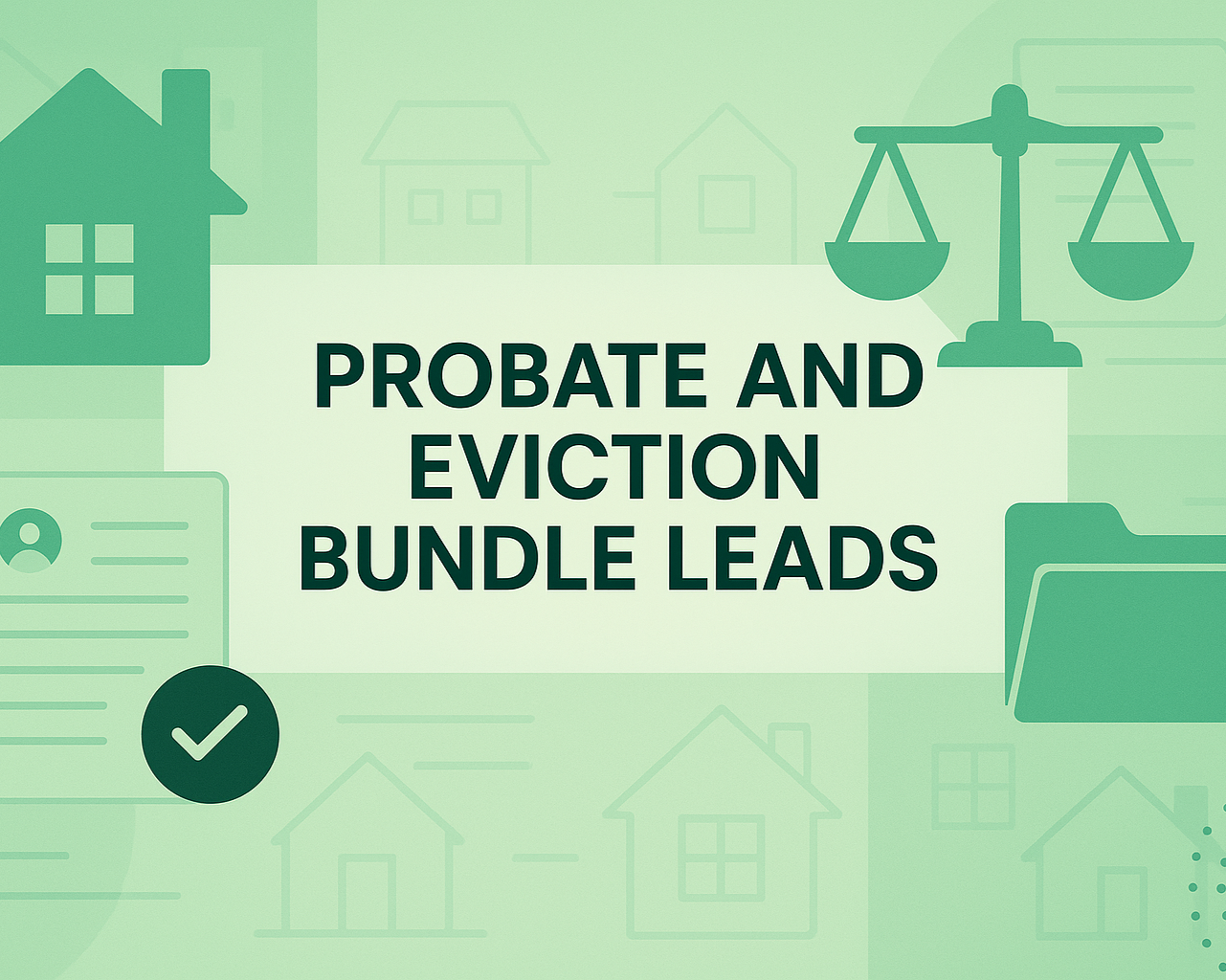 Probate and Eviction Bundle Leads cover image primary Green color