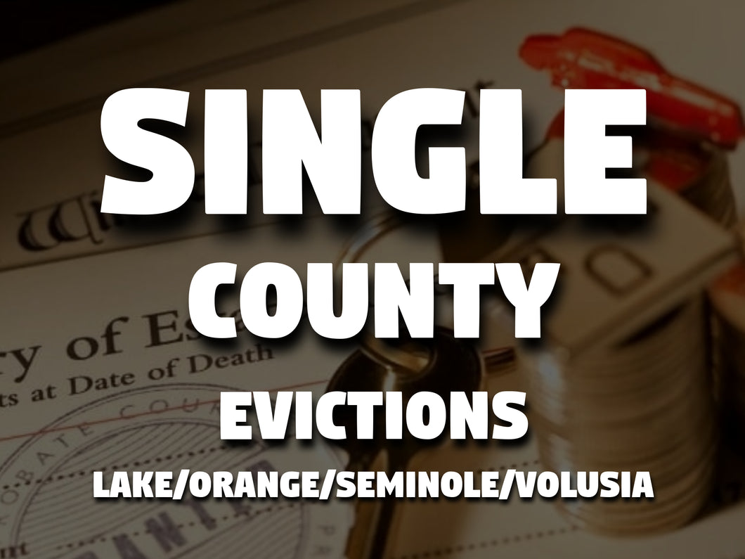 Single County Evictions